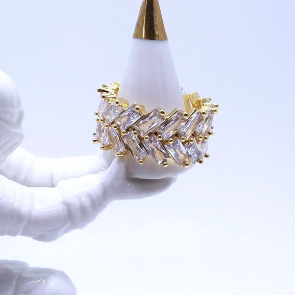 Icy Shifted Baguette CZ Ring - Picture 4 of 8